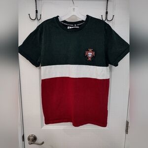 Nike Men's Green, White, and Red Shirt